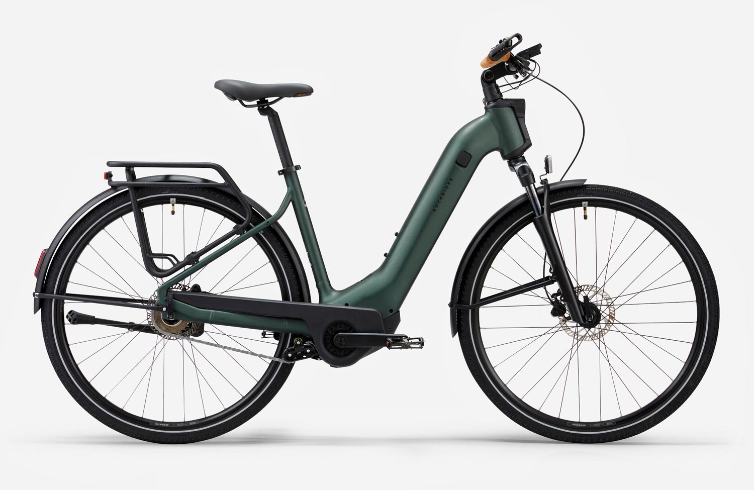 decathlon rockrider e actv 900 lf automatic e bike green