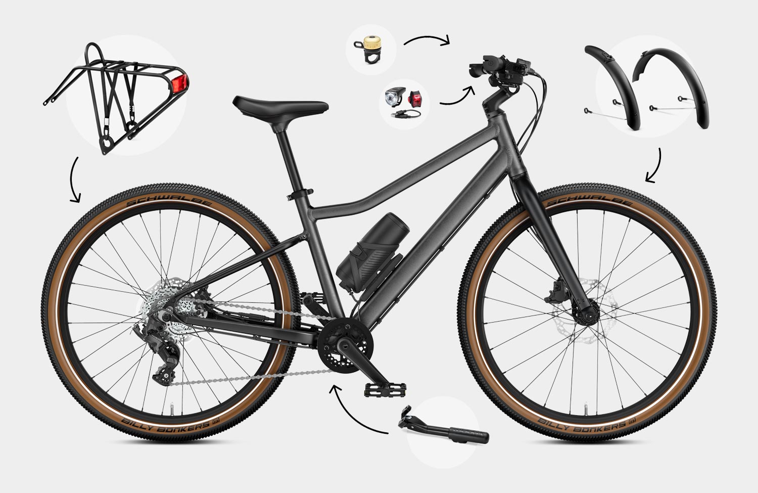 woom explore e kinder e bike zubehoer