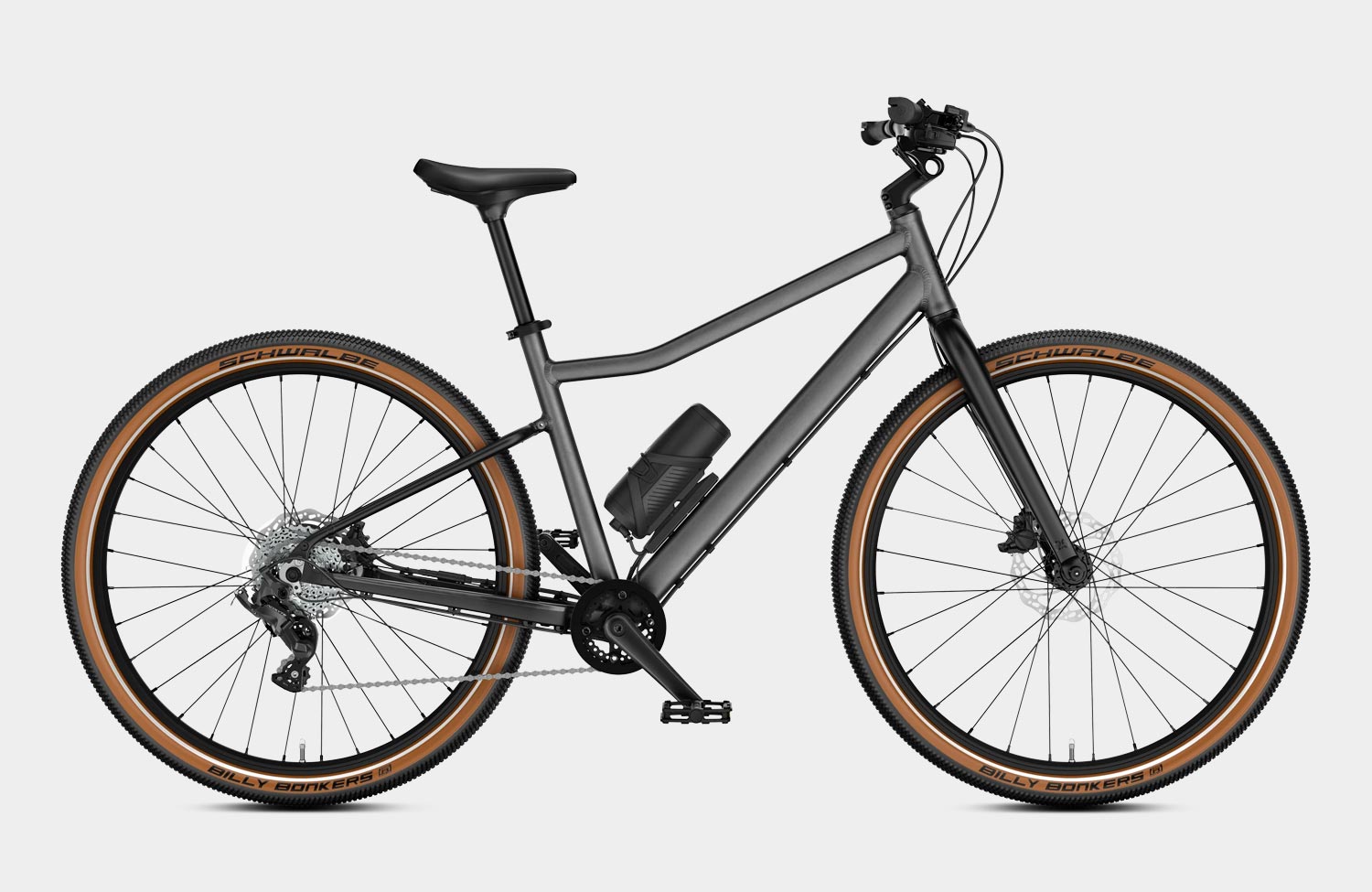 woom explore e kinder e bike graphite grey