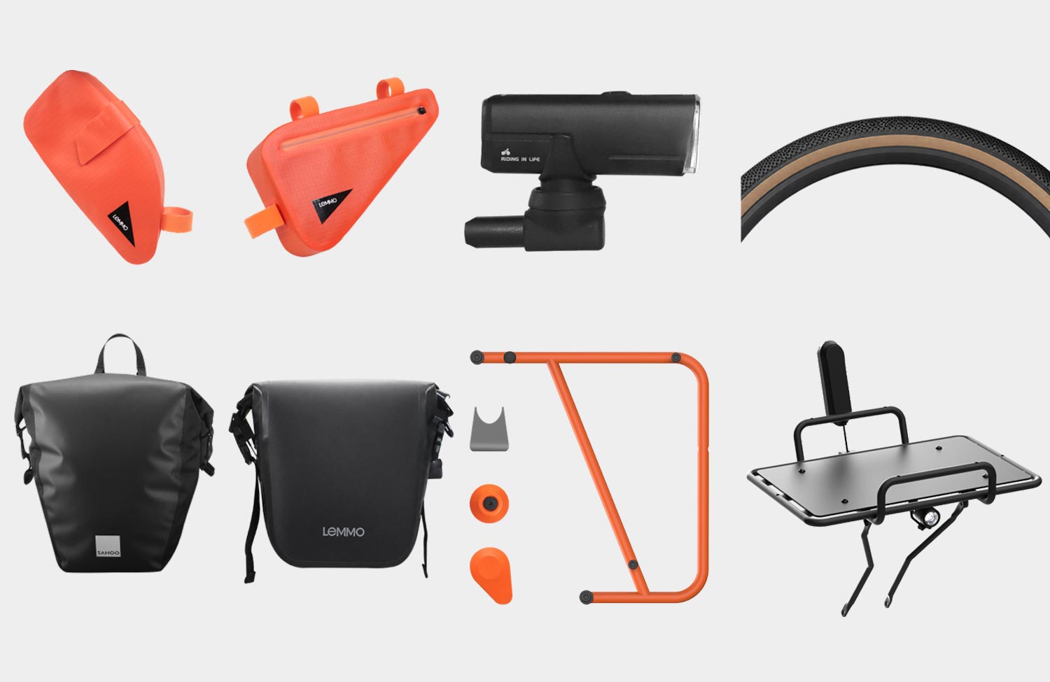lemmo one accessories bags front rack