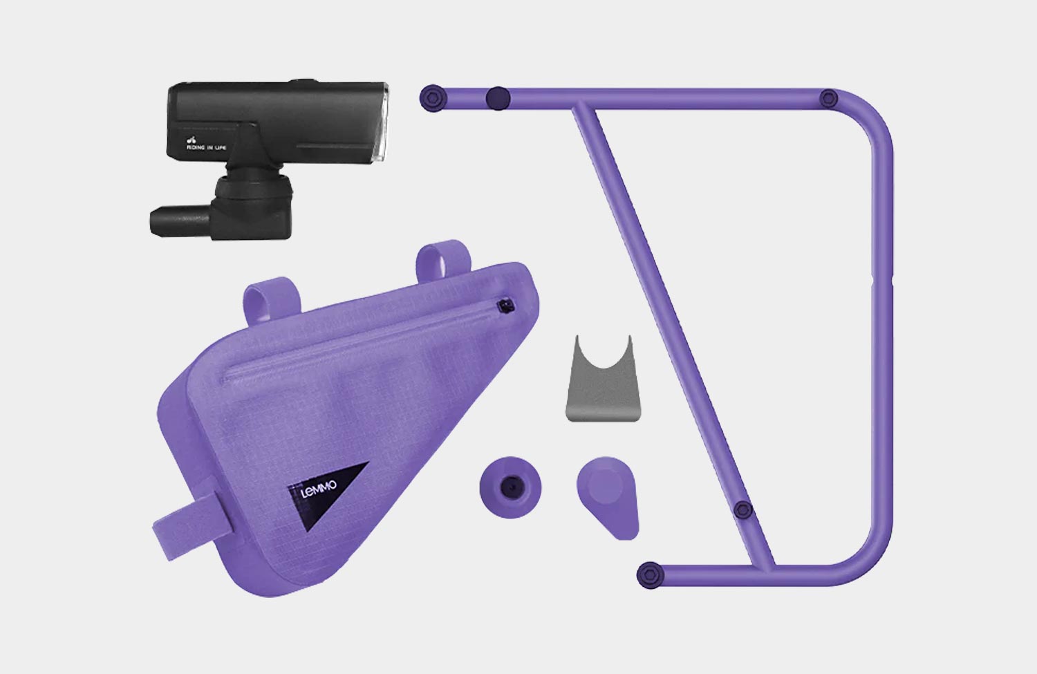 lemmo one accessories bags pannier holder purple